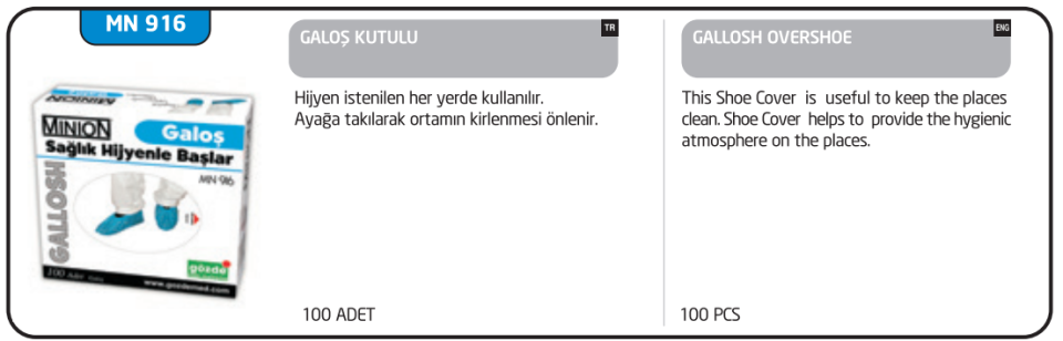 Minion Kutulu Galoş 100'lü
