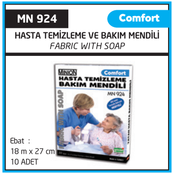 Minion Comfort Köpüklü Hasta Temizleme ve Bakım Mendili 10'lu