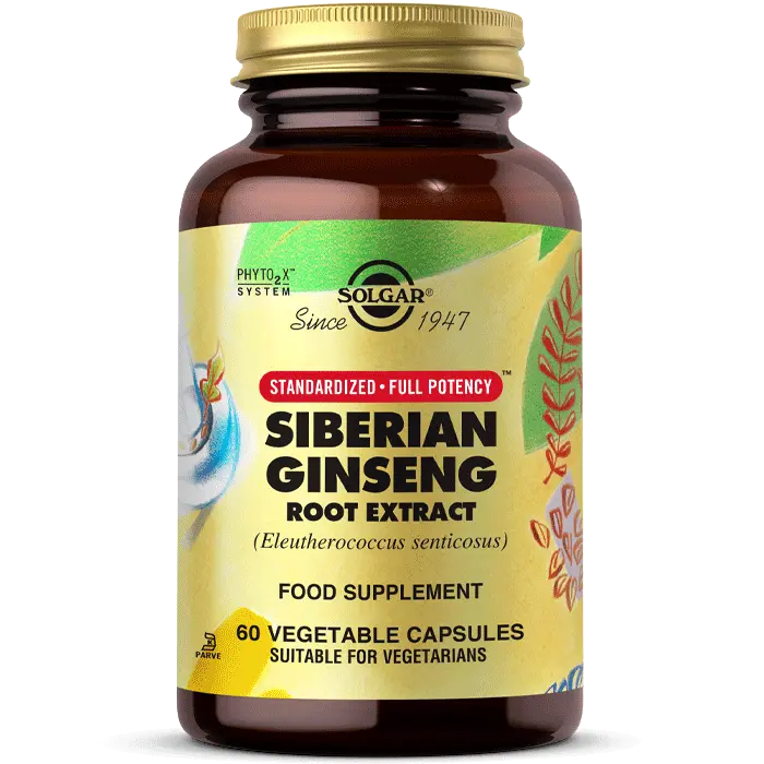 Solgar Siberian Ginseng Root Extract 60 Kapsül - (SKT: 08/2027)