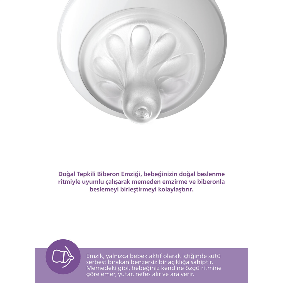 Avent Natural Response Doğal Tepkili PP Pembe Biberon 1+ Ay 260 ml