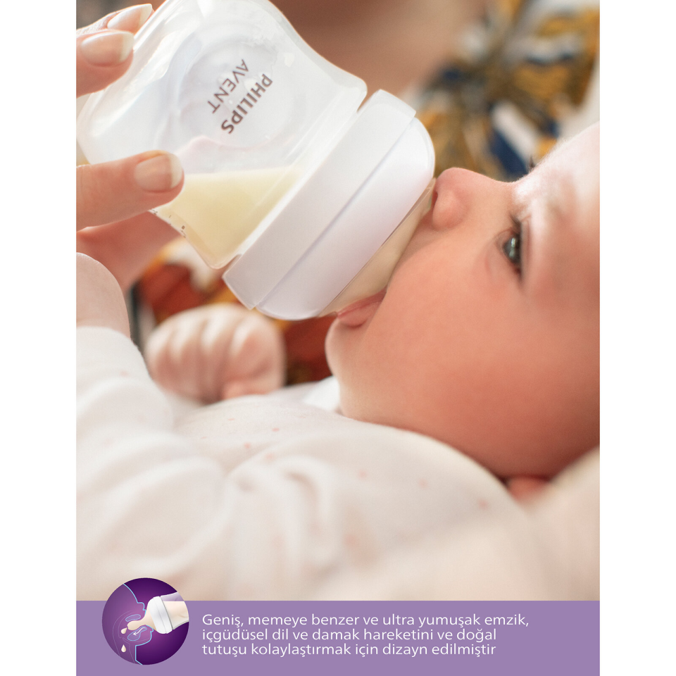 Avent Natural Response Doğal Tepkili PP Pembe Biberon 1+ Ay 260 ml