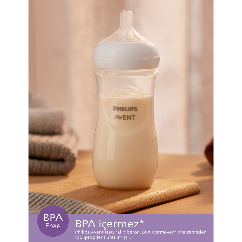 Avent Natural Response Doğal Tepkili PP Pembe Biberon 1+ Ay 260 ml