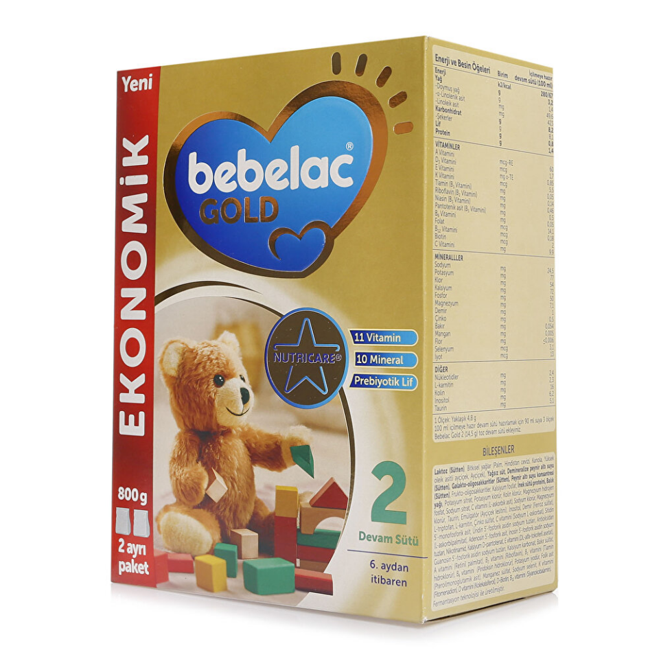 Bebelac Gold 2 Devam Sütü 6 Ay+ 800 gr - (SKT:06/2025)