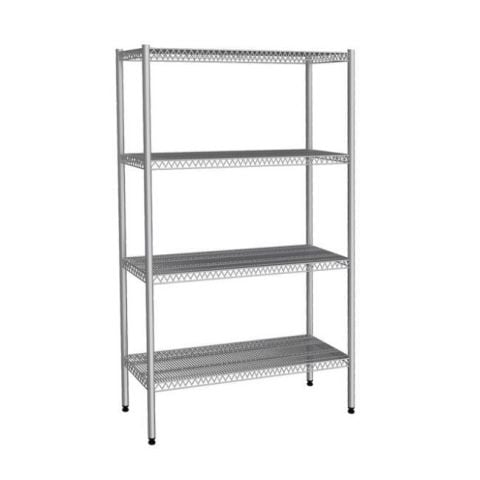 Tel Raf 4 Katlı Genişlik 460 mm, Yükseklik :1800 mm  Inox 304 / Wire Shelves with 4 Floor (1800 mm) 