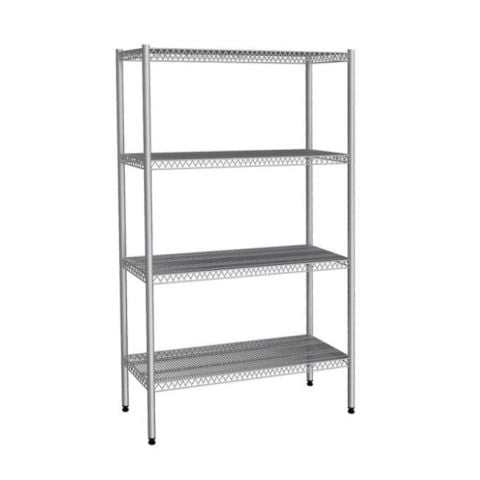 Tel Raf 4 Katlı Genişlik 360 mm, Yükseklik :1800 mm  Inox 304 / Wire Shelves with 4 Floor (1800 mm)