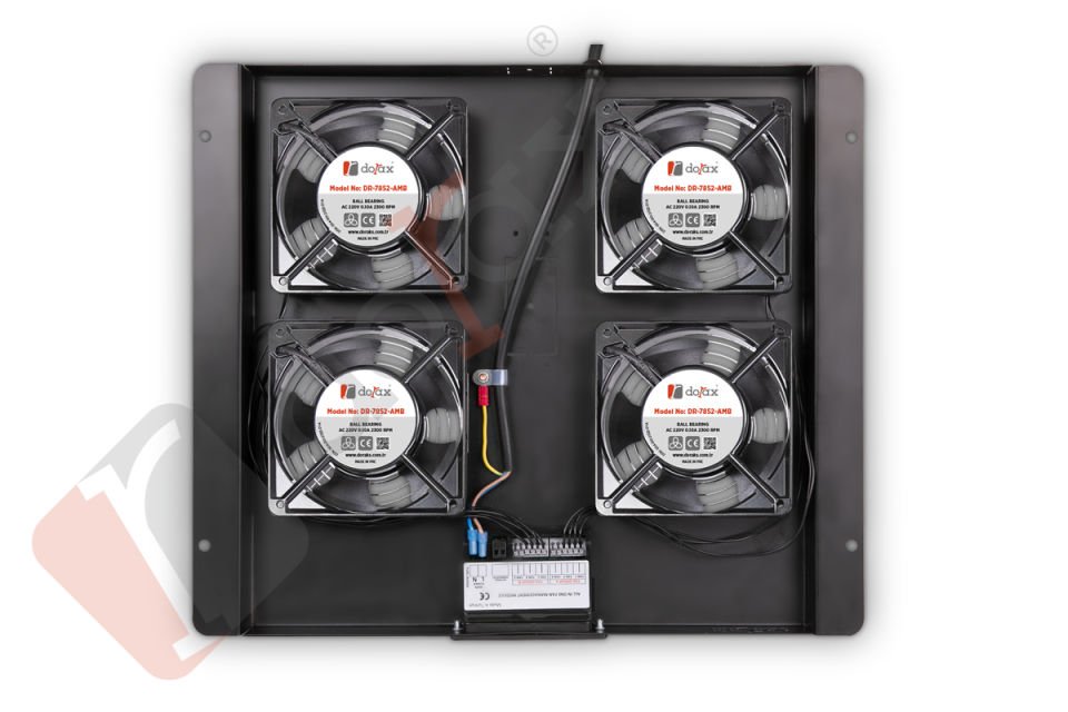 Dorax 4'Lü Standart Mekanik Termostatlı All in One Fan Ünitesi - 38mm ( Standart ) -DR-7934-MA-38