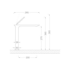 Pure Concept Elegant Fırçalanmış Altın Çanak Lavabo Bataryası Elg-119