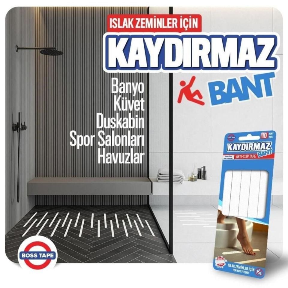 Islak Zemin Kaydırmaz Bant 19Mmx20Cm