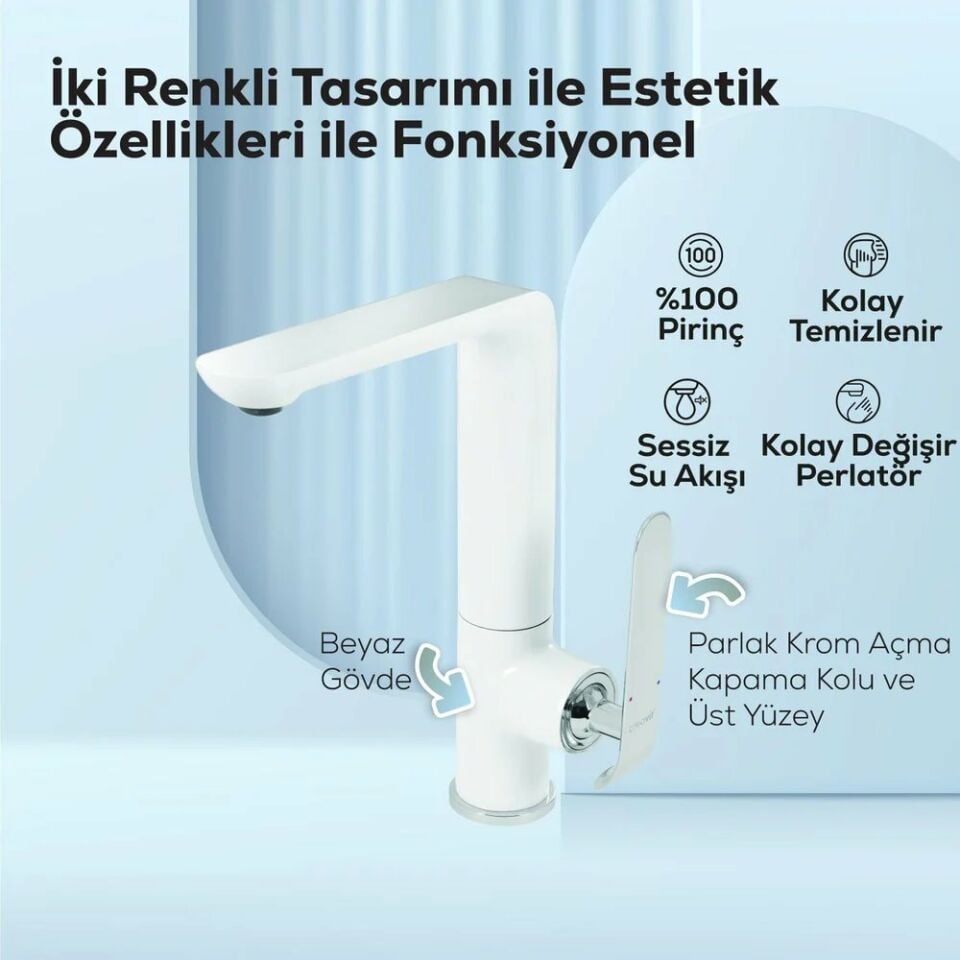 Creavit Bloom Evye Bataryası Beyaz Bt.Bl8511-B