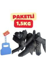 Meşe Kömürü 1500 Gr Paketli Yelpaze Hediyeli Kebaplık Meşe Kömürü 1.5 Kg