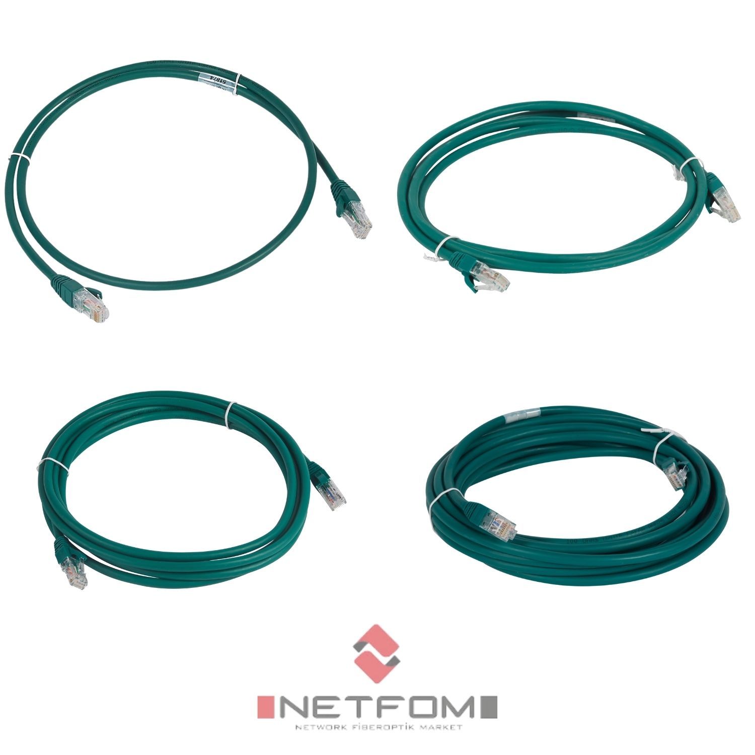 U/UTP patch cord, Cat6A, LSZH, yeşil