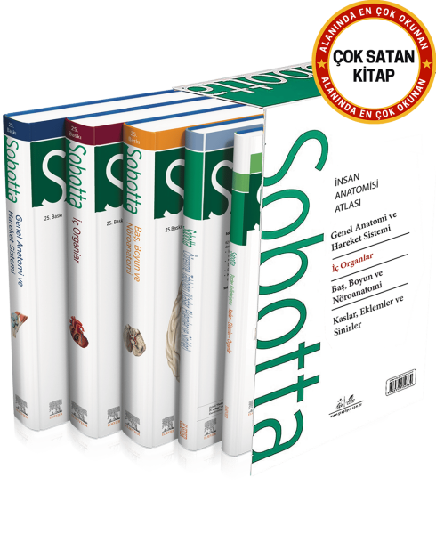 Sobotta İnsan Anatomisi Atlası Seti 4 Cilt ( 25. En Son Baskı - Türkçe 13. En Son Baskı)