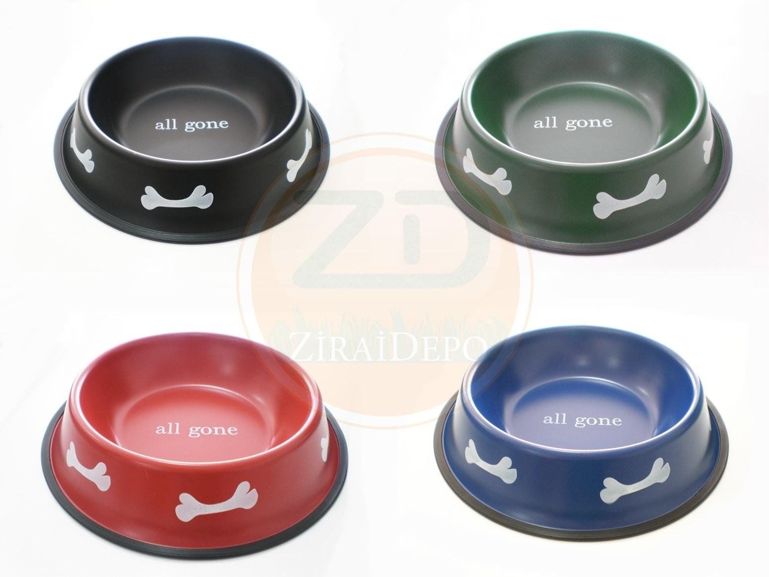 HRB-136 KÖPEK KEDİ MAMA SU KABI RENKLİ METAL 17CM