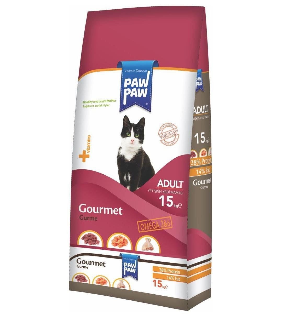 Paw Paw Gurme Renkli Yetişkin Kedi Maması 15 kg Pawpaw Gourmet