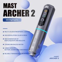 Mast Archer 2 Kablosuz Bataryalı Rotary Dövme Kalem Renkli Ekran