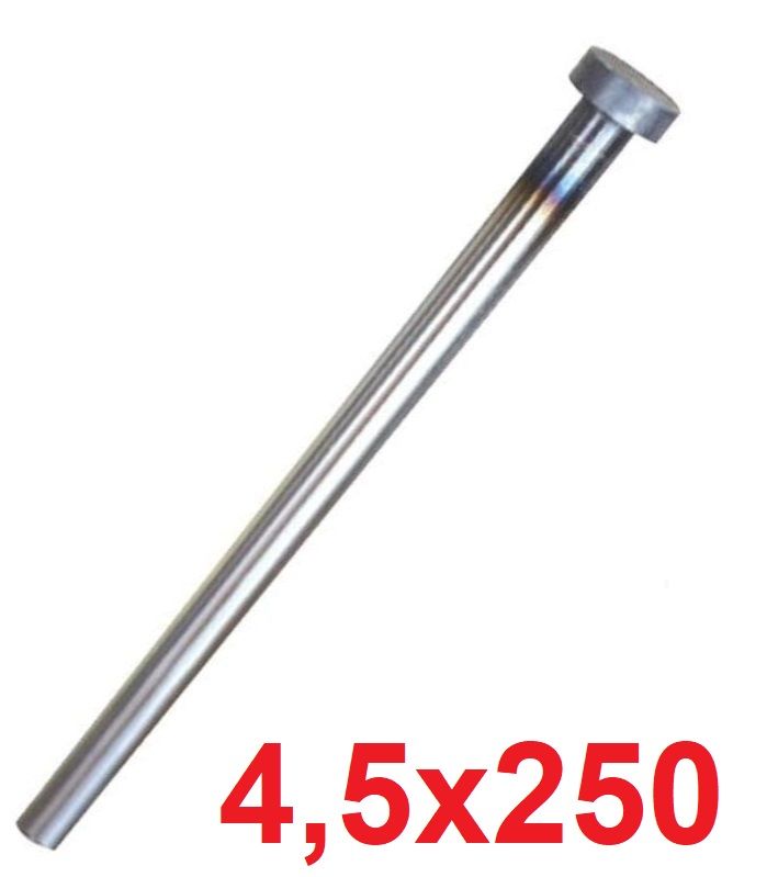 Ø4,5 x 250 mm Silindir Başlı İtici Pim