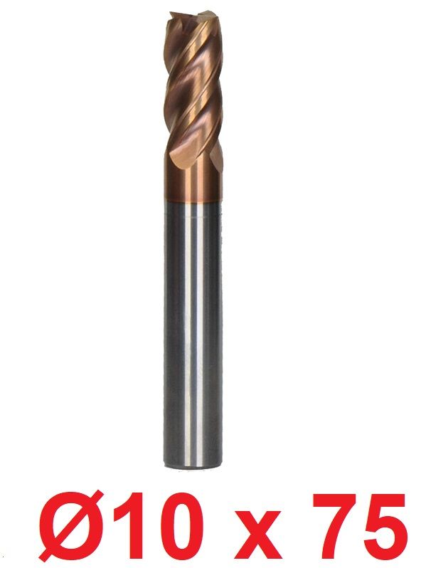 Ø10 x 75 mm Karbür Freze Düz