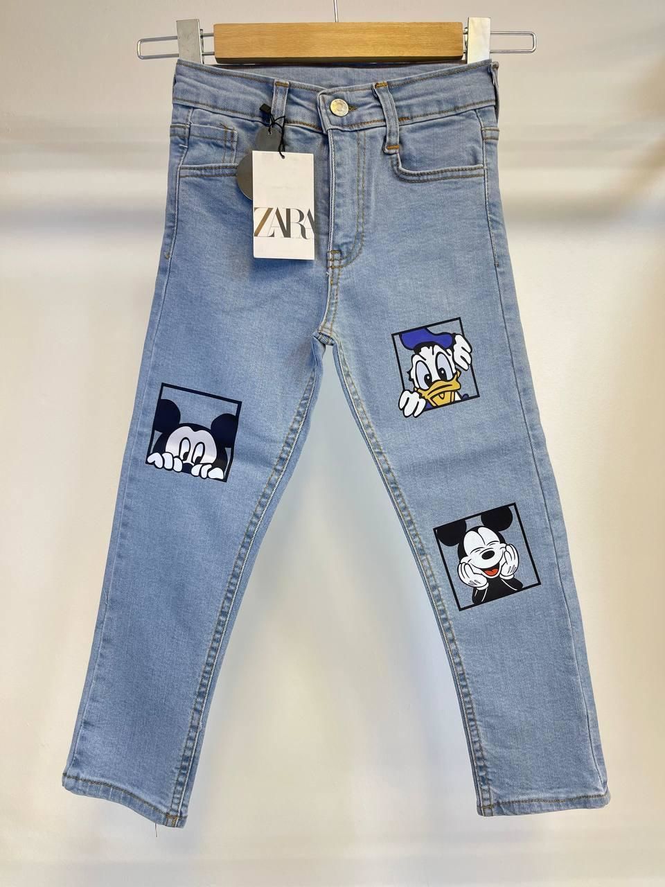 Mickey Baskılı Jean