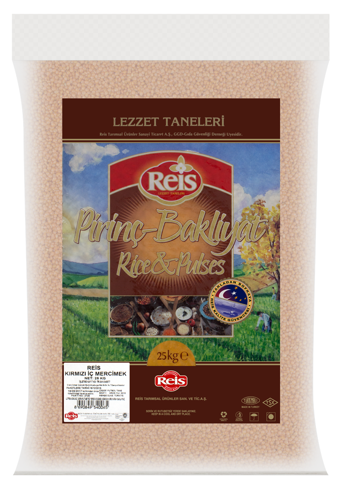 REİS Kırmızı Mercimek 25 Kg Çuval