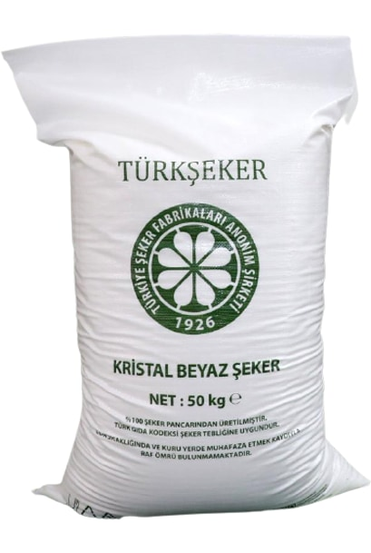 Türkşeker Beyaz Kristal Toz Şeker 50 Kg Çuval