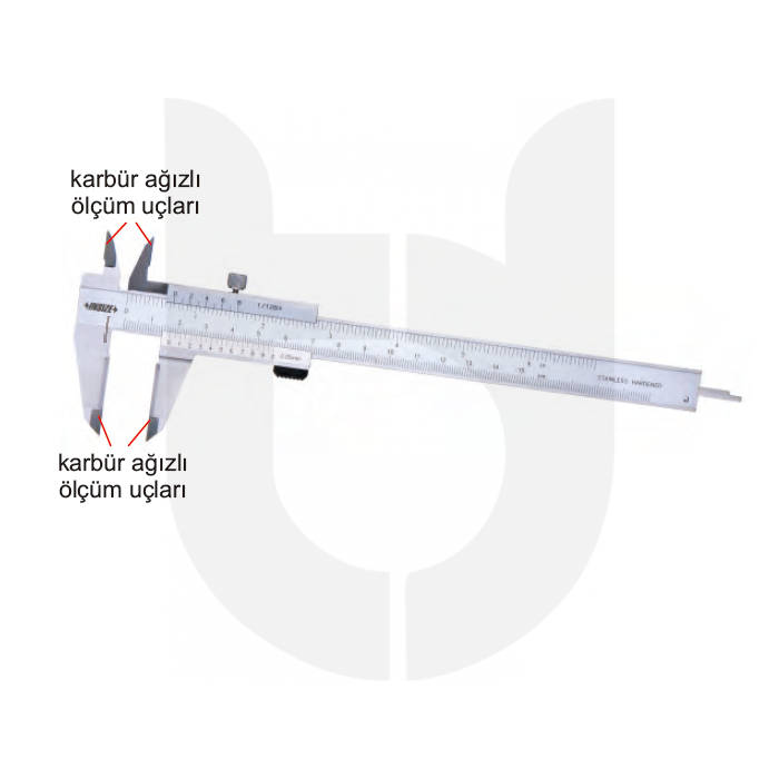 INSIZE 1238-1502 150MM Mekanik Kumpas Karbür Ağızlı