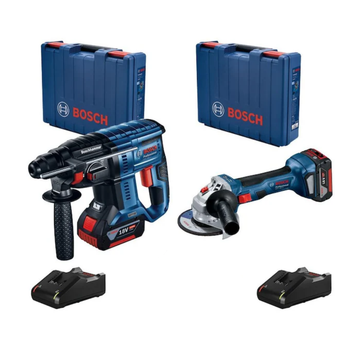 Bosch Gbh 180 Li Ve Gws 180 Li Akülü Kırıcı Delici Ve Taşlama Seti 2 x 4.0Ah