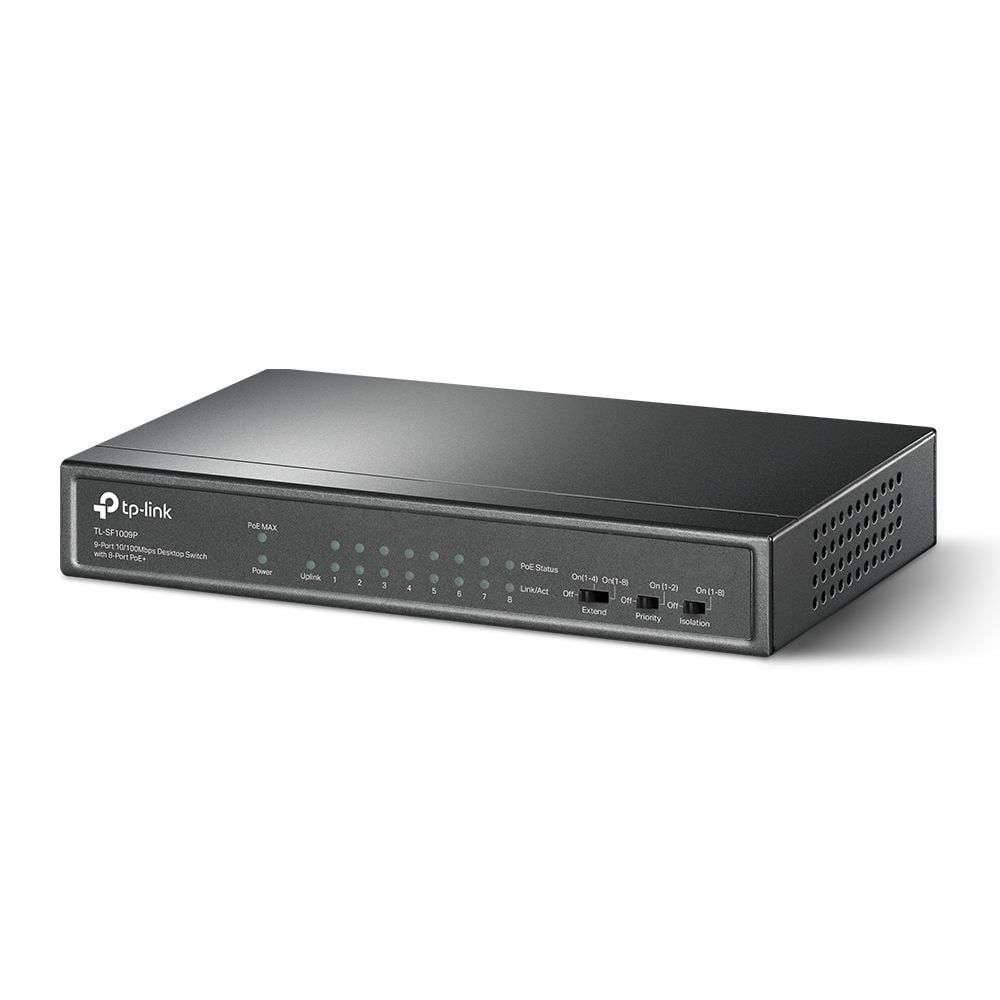 TP-LINK TL-SF1009P 9 PORT 10/100 POE FAST ETHERNET DESKTOP SWITCH