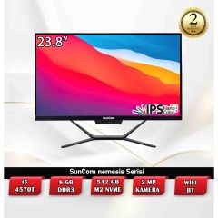 SUNCOM NEMESİS SCA-54585M23 I5-4570T 8GB 512 SSD 23.8'' FHD IPS NONTOUCH FREE-DOS SIYAH ALL IN ONE PC