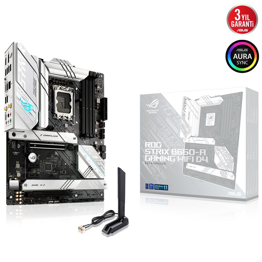 ASUS ROG STRIX B660-A GAMING WIFI D4 4xDDR4 HDMI/DP 3xM.2 1xGLAN 1700P ANAKART