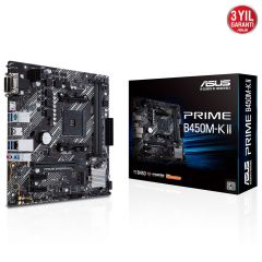 ASUS PRIME B450M-K II B450 2xDDR4 VGA/HDMI/DVI 1xM.2 AM4 ANAKART