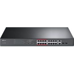 TP-LINK SL1218MP 16 PORT 10/100 16 PORT POE+ 2 PORT UPLINK +2 SFP 192 WATT YONETILEMEZ RACK MOUNT SWITCH