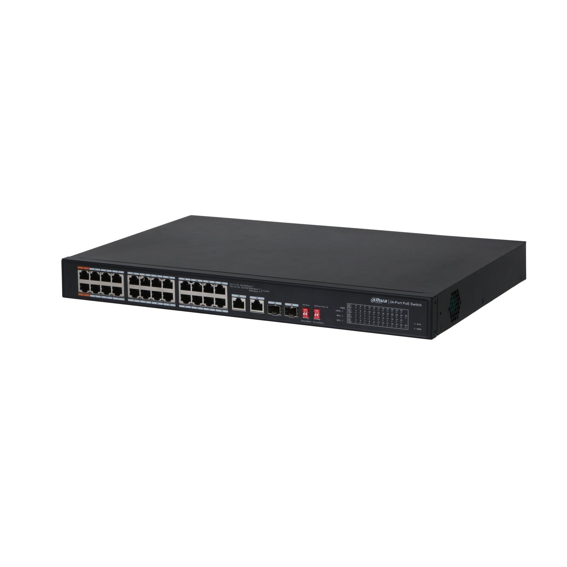 DAHUA PFS3226-24ET-240 24 PORT 24 PORT POE 2 X SFP 240 WATT YONETILEMEZ