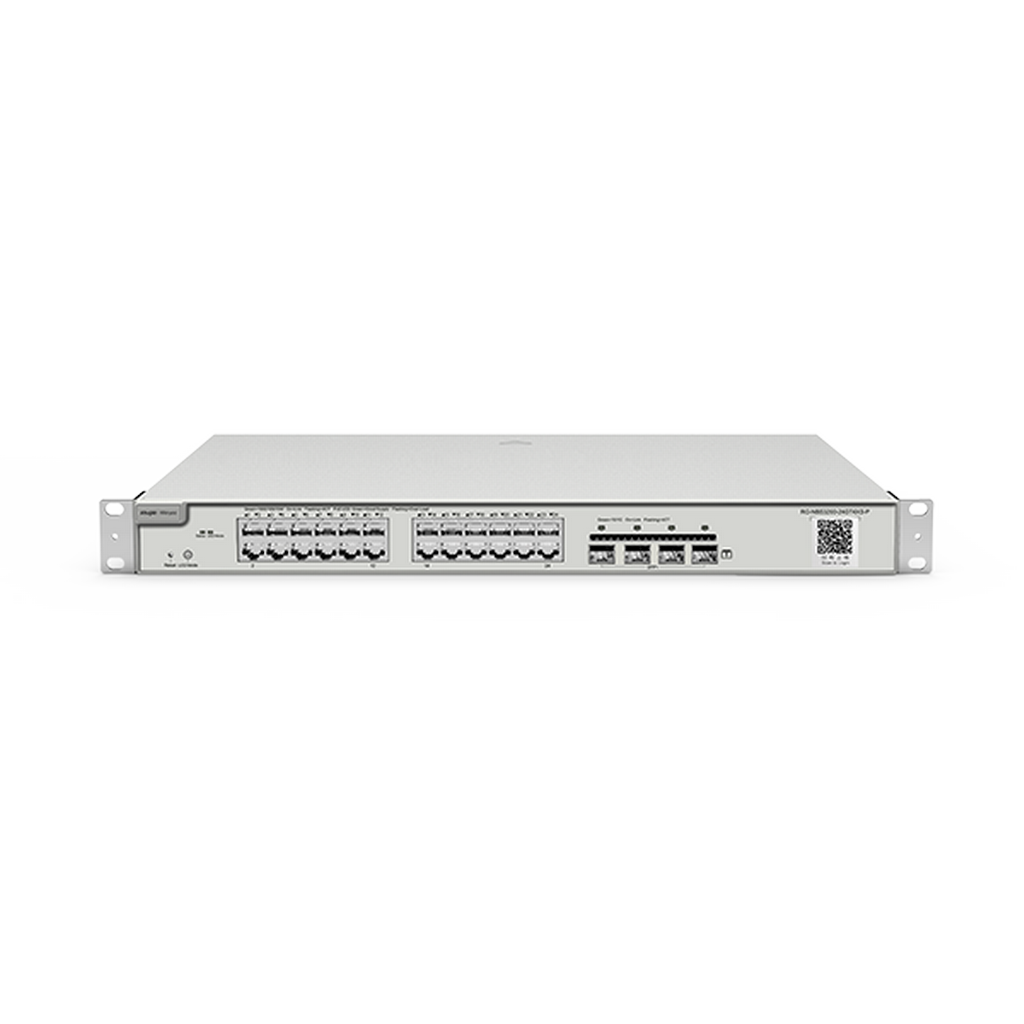 Reyee RG-NBS3200-24GT4XS-P 24 Portlu, 10/100/1000 Gigabit, L2 Yönetilebilir Switch, 4*10G SFP, 24 Port PoE (370W)