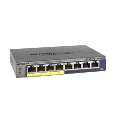 NetGear GS108PE-300EUS 8 Portlu 10/100/1000 Gigabit ProSafe Switch, 4 PoE Port (53W)