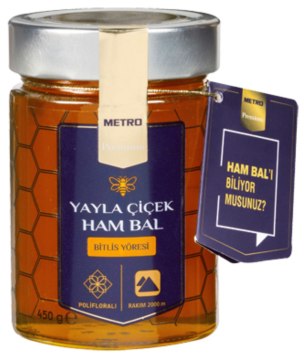 Bitlis Yöresi Yayla Çiçek Ham Bal  450 Gr