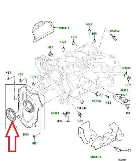 Krank Keçesi Ön-Lr093852-Jde38485 (Jaguar)-2.0 Dizel/Range Rover Sport