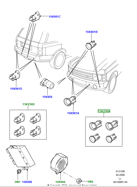 Park Sensör Çerçeve Seti-Vub503800-/Range Rover New 2