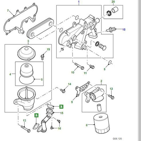 Yağ Filtre Rotor Boru Contası-Lrj100000 E.-/Discovery 2