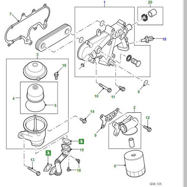 Yağ Filtre Rotor Boru Contası-Lrj100000 E-/Discovery 2