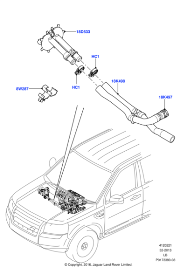 Kalorifer Hortum Dirseği-Lr006146-/Freelander 2