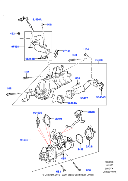 Egr Contası Sol ( Filtre )-Lr136862-C2D60292 (Jaguar)-/Range Rover Sport