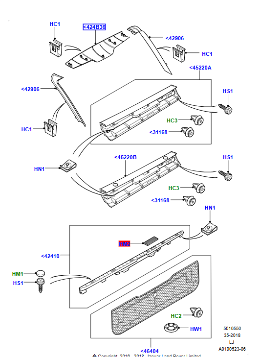 Kapı Döşeme Üst Panel-Eqt000112Vae-/Range Rover New 2