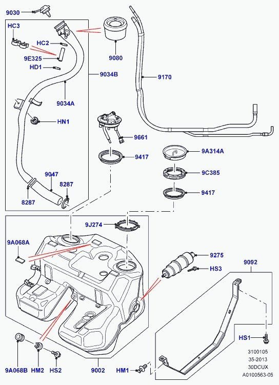 Yakıt Dolum Lastiği-Wmk000010-/Range Rover New 2