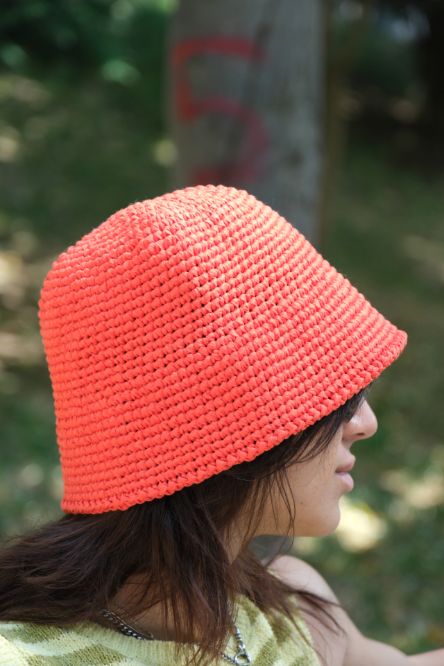 RED RAFFIA SPECIAL SUMMER HAT