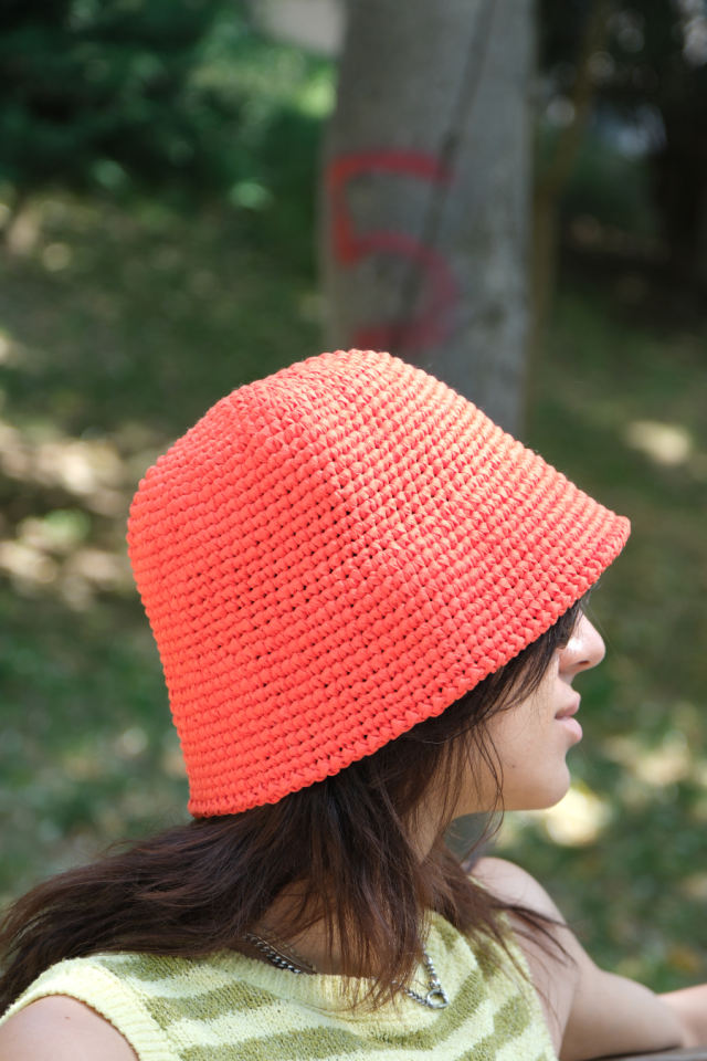 RED RAFFIA SPECIAL SUMMER HAT