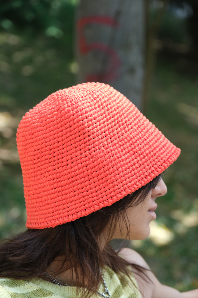 RED RAFFIA SPECIAL SUMMER HAT