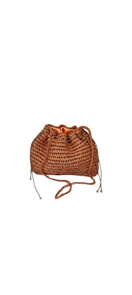 Handmade Mocha Mousse Raffia Shoulder And Crossbody Bag – Chic And Elegant