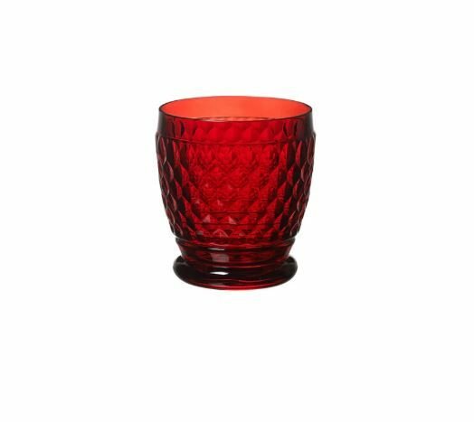 Boston Kırmızı Kristal Su Bardağı