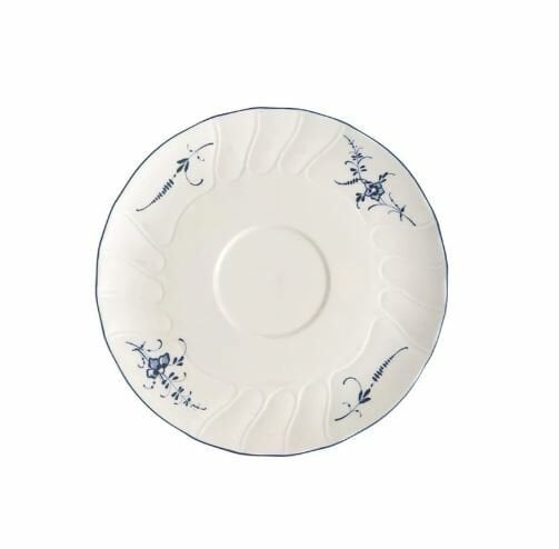 Old Luxembourg Blue Blanc Çift Kulplu Kase Tabağı