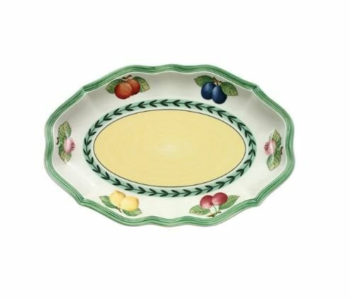 French Garden Oval Servis Tabağı 24 cm